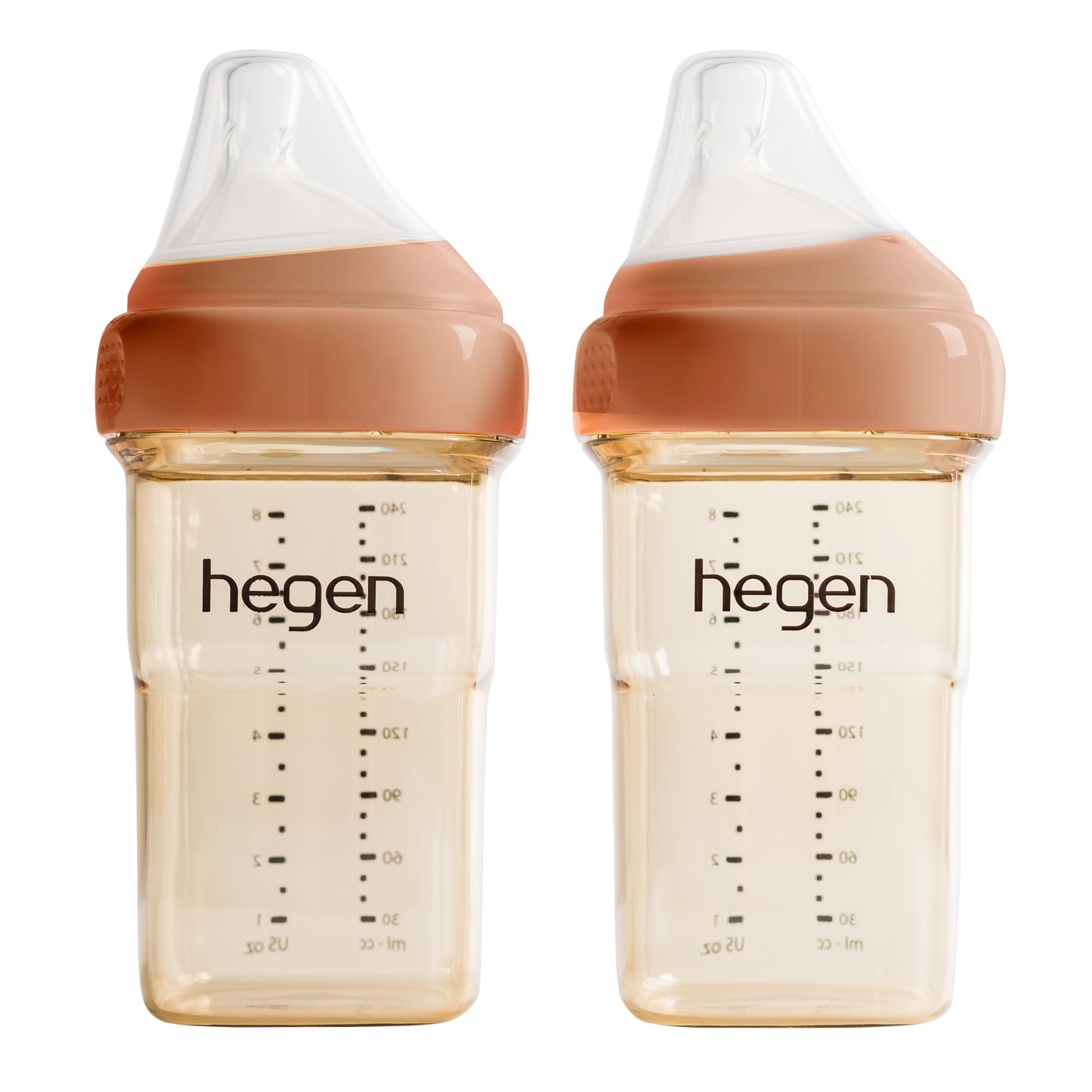 Hegen 240ml Feeding Bottle (2-Pack) Auburn