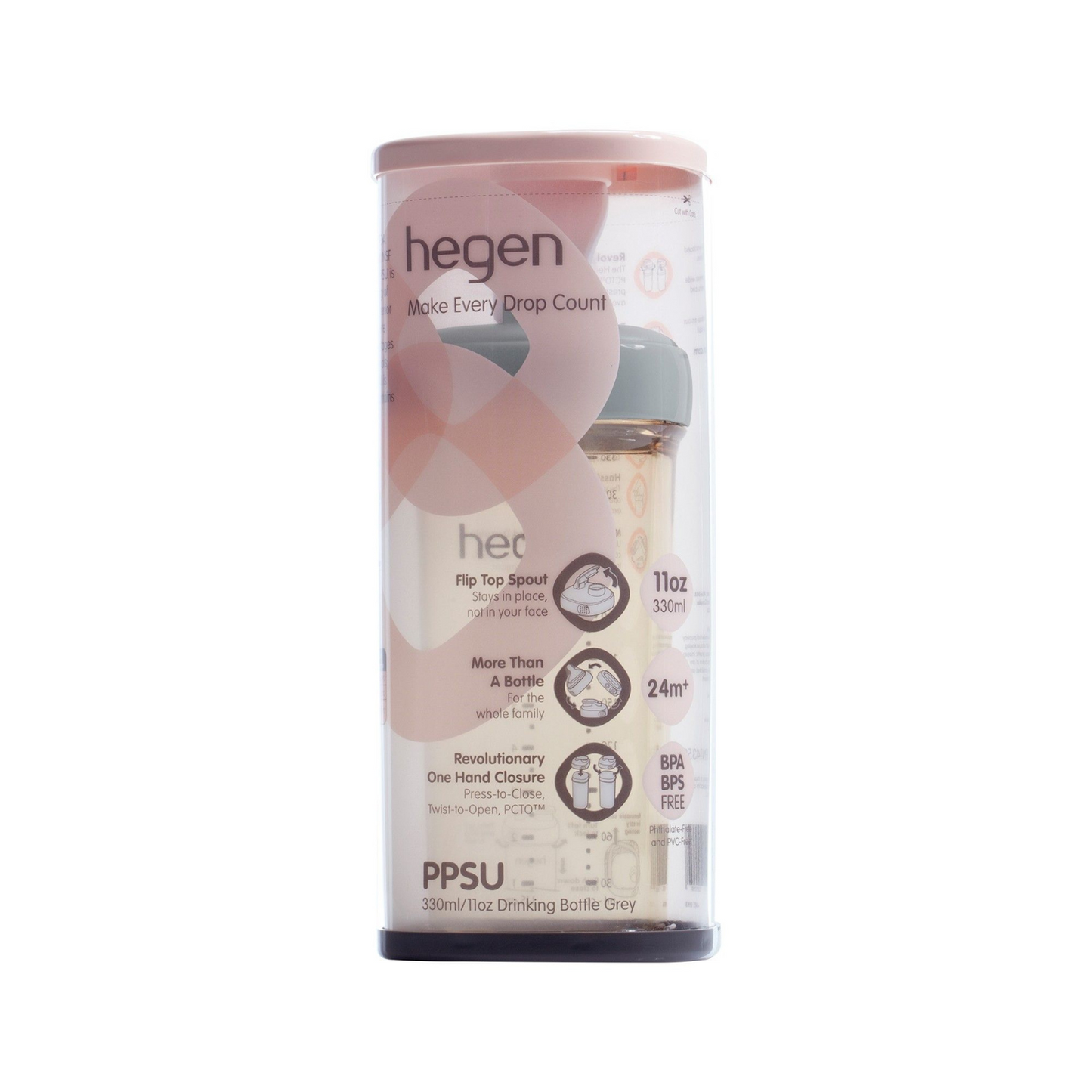 Hegen PCTO™ 330ml/11oz Drinking Bottle PPSU Grey