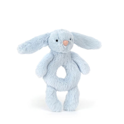 Jellycat Bashful Blue Bunny Ring Rattle